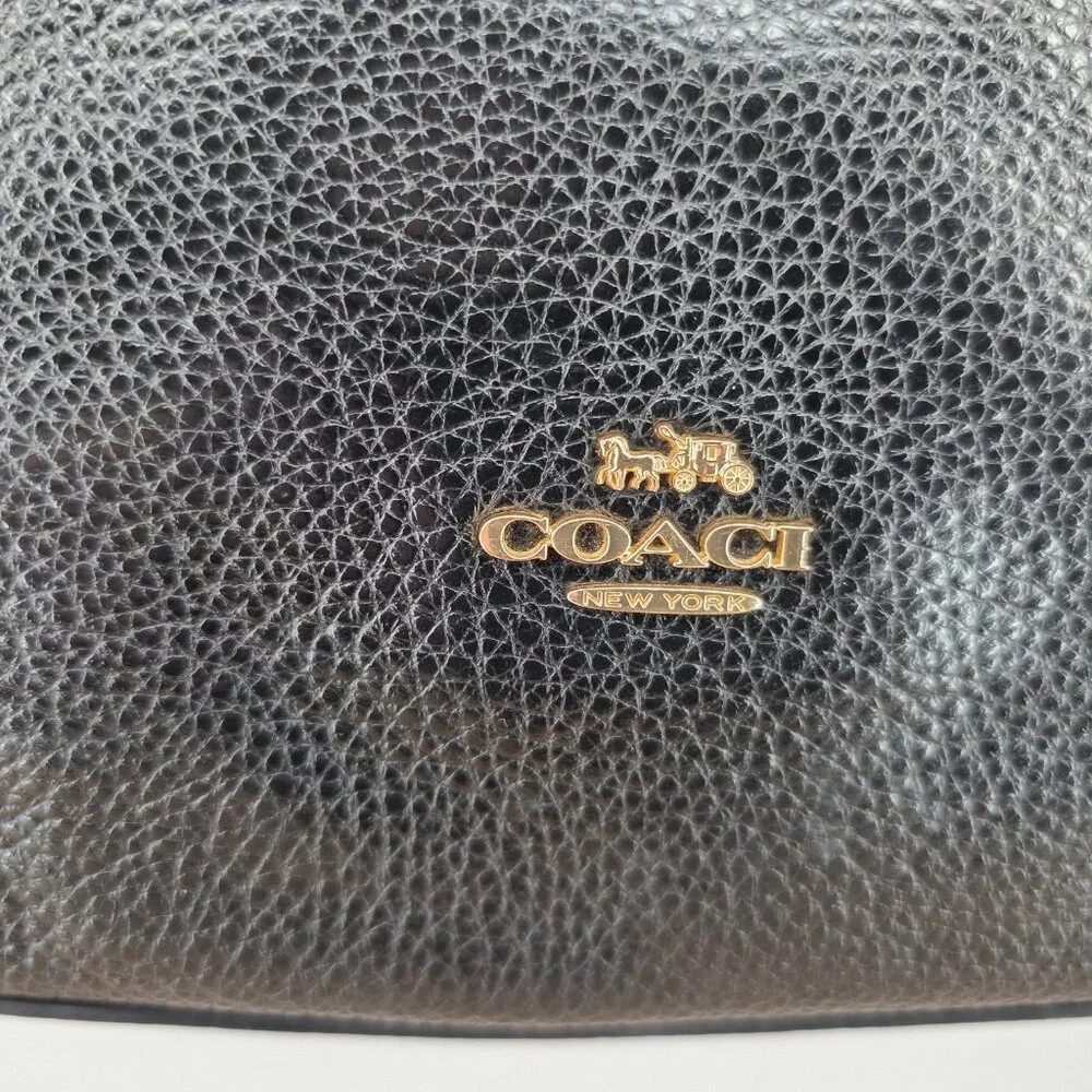 Coach Women's Val Duffle Leather Shoulder Bag C2818 - Black